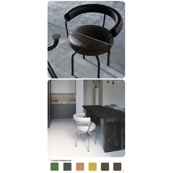 Dining Room Furniture Modern Swivel Round Lounge Chair Leather Lounge MOYI Swivel Chair