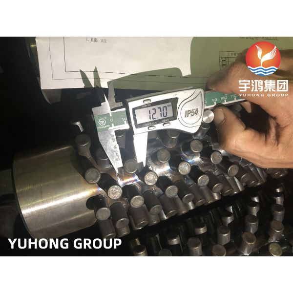 Tubo de aleación de acero con aletas tubo de intercambiador de calor NDT HT/ECT