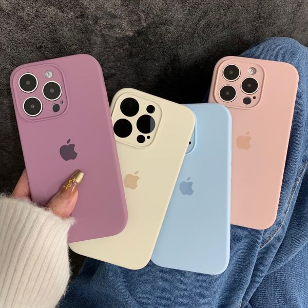 Casilla de teléfono de silicona rosa suave y líquida personalizada Magnetos súper fuertes para la caja del iPhone