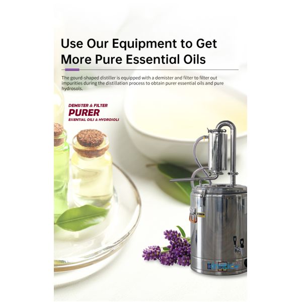 Neroli/Juniper Berry/Jojoba Essential Oil Distillation and Extraction Machinery with 2-4kg per Batch Capacity