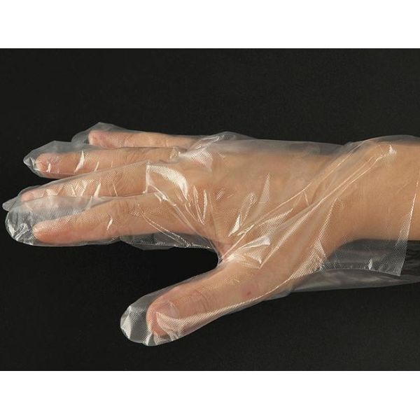 Good Elastic Clear Eco Friendly Disposable Gloves / Transparent Pe Gloves For Fast Food