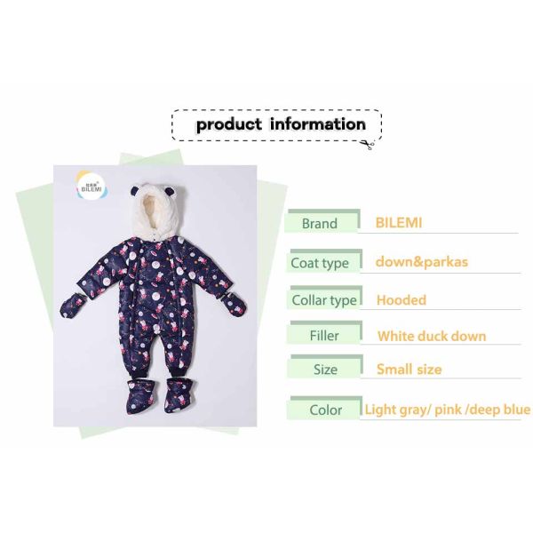 Online Wholesale Designer Pink Grey Purple Cheap Plain Cute Funny Unisex Warm Newborn Baby Rompers For Winter
