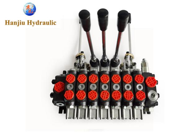 Bobine 7 soupape de commande hydraulique de pelle rétro de 16 gal/mn avec la manette 2