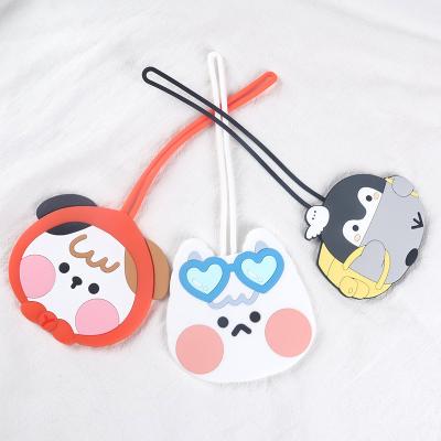 Cartoon Animal Design Silicone Luggage Tags Customized Travel ID Labels Name Card Holders