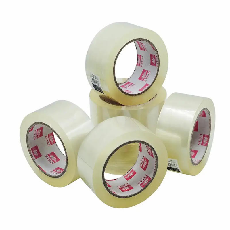 110 Yards Carton Sealing Yellowish Waterproof Transparent Clear Packing Tape Heavy Duty Shipping Packing Tape
