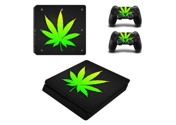 Novelty 420 Lifestyles Ps4 Slim Game Machine Sticker Hemp Leaf Series
