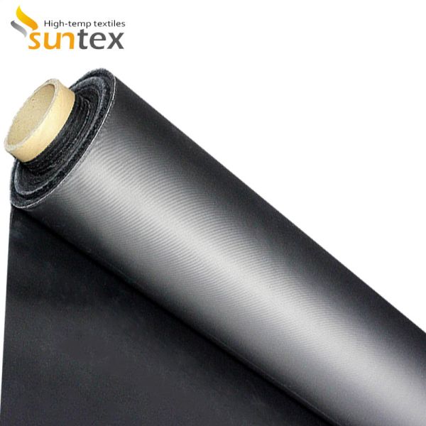 Black Neoprene Coated Glass Cloth For Flexible Connector