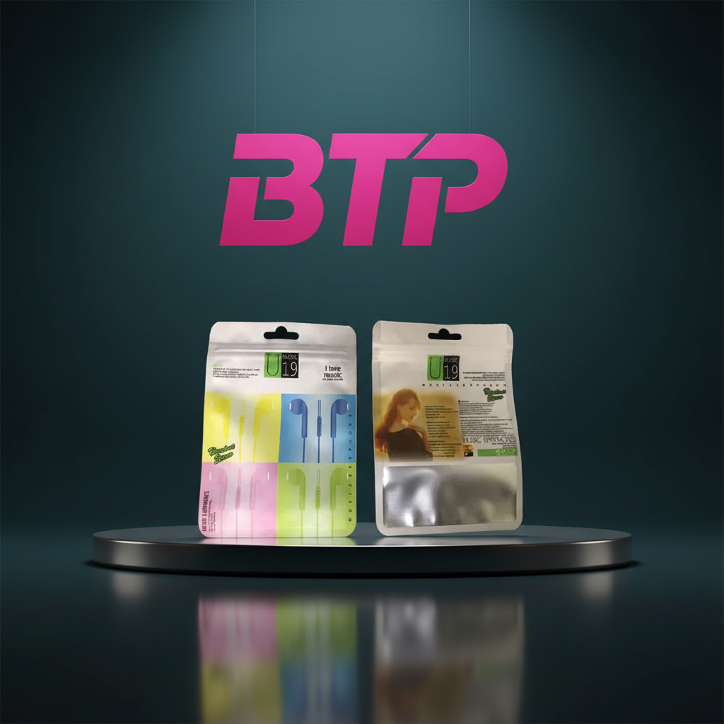 Recyclable Zipper Bag for Music Headphones & Earphones with Gravure Printing BOPP Material OEM/ODM Customizable