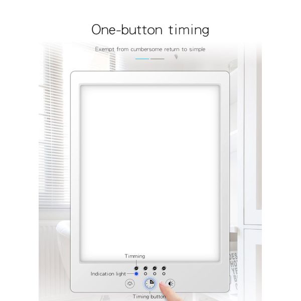 White JSK 20 Depression Seasonal Affective Disorder Sad Lamp Light Therapy Lamp 10000 Lux FCC CE ROHS Certification