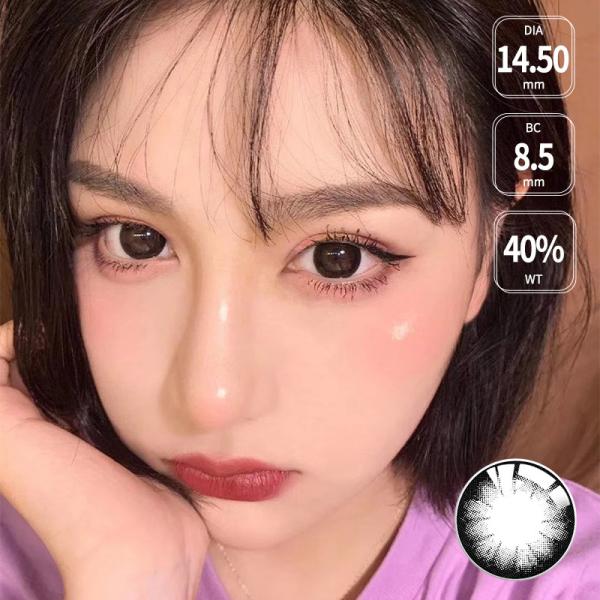 ODM Realistic Circle Black Rim Contact Lenses 14.5mm For Big Eyes