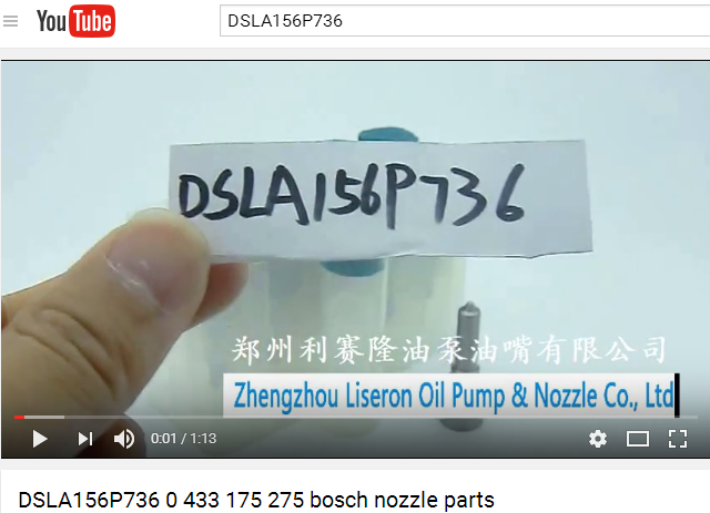DSLA156P736 For BOS inyector nozzle GMC common rail DSLA156 P736 , CRI spare parts injector nozzle 0 433 175 163