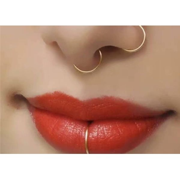 Dimension perçante articulée du classique 6-12mm de nez d'or du segment 18K