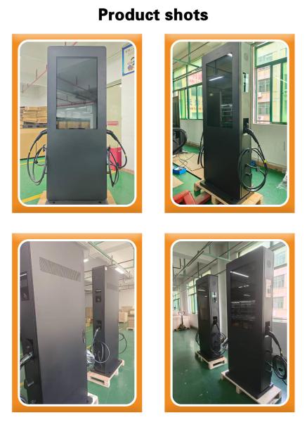43 pouces 22 kW double chargeur de voiture électrique EV signalisation numérique extérieure avec OCPP 1.6 ou 2.0