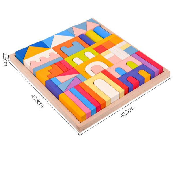 Montessori 2.5cm Natural Wooden Building Blocks For Toddlers
