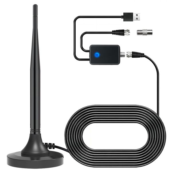 remote-controlled telescopic outdoor  tv antennas long range high gain antena digital hdtv aerial 360 degree tv antenna