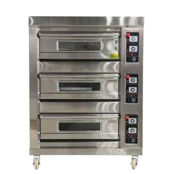 Bakery Machinery 3 Deck Gas Bread Baking Oven for Wheat Pita Bread Manufacturing