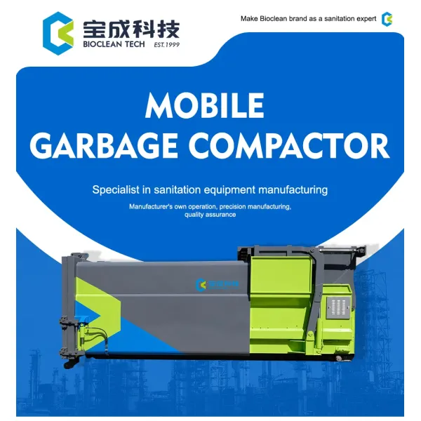 3.5T Capacity Electric Powered Mobile Garbage Compactor Truck CE Certified Waste Compaction Vehicle