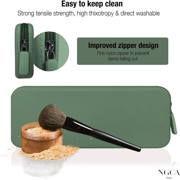 Travel Essentials Organizer Flexible Design Silicone Makeup Bag for Women Waterproof