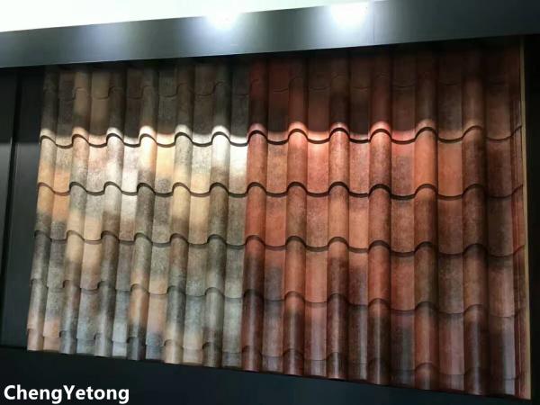 Pavilion Stone Coated Roofing Tiles With 3D Protecting Printing Precision 0.2MM