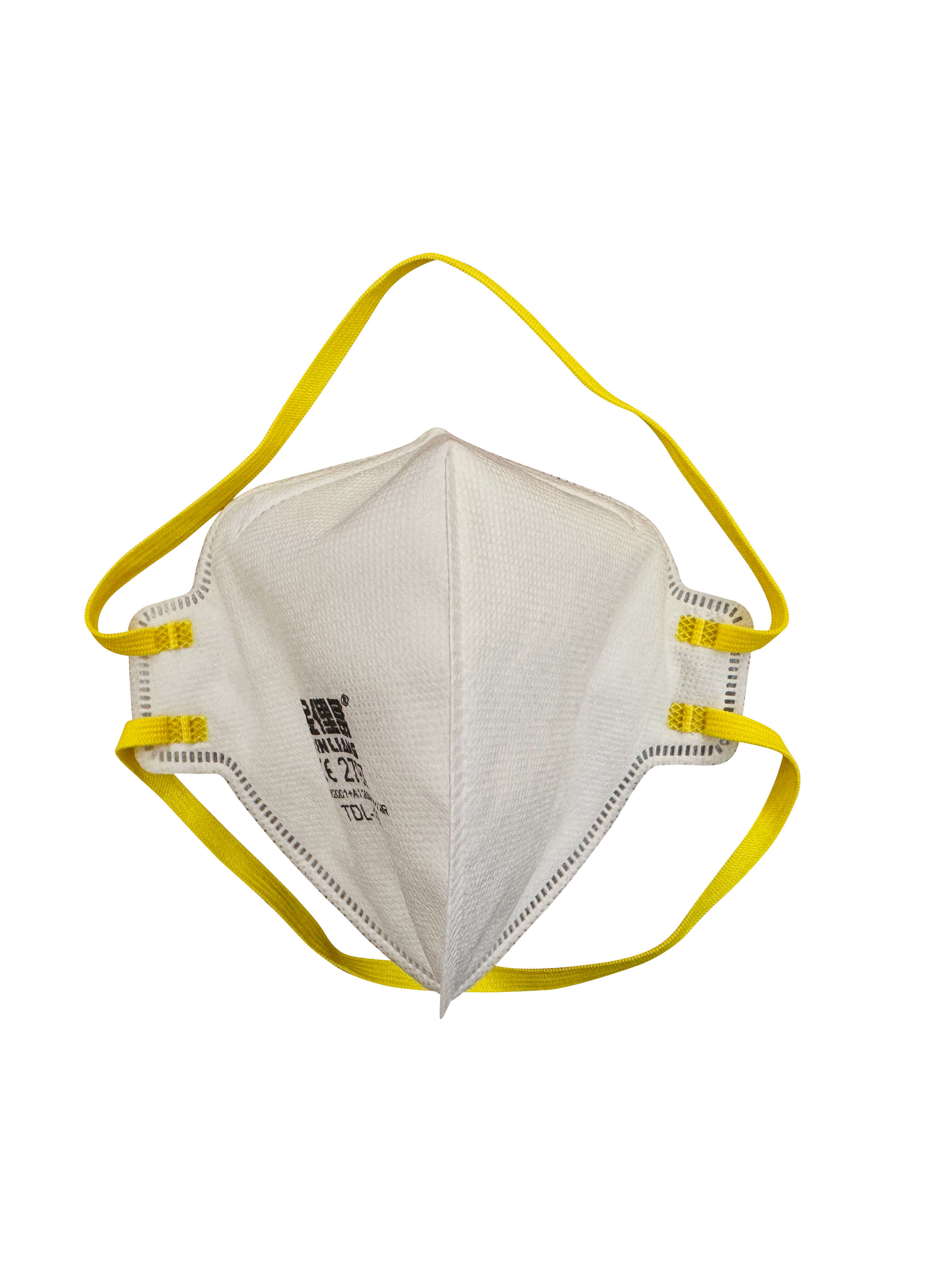 EN149 FFP2 Vertical Folded Respirator with Exhalation Valve Headband Wearing System Disposable Dust Mask