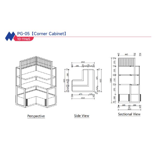 Commercial Multilayer Wood Glass Retail Display Case Corner Rack Skincare Showcase