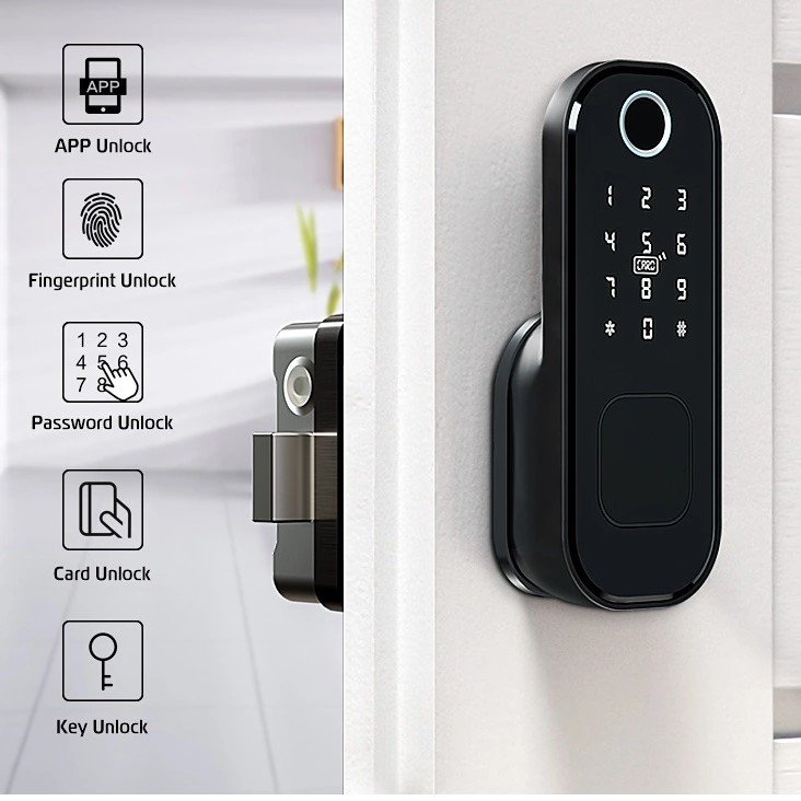 Замки оправы Deadbolt 12V кнопочной панели Keyless дома WiFi электрические