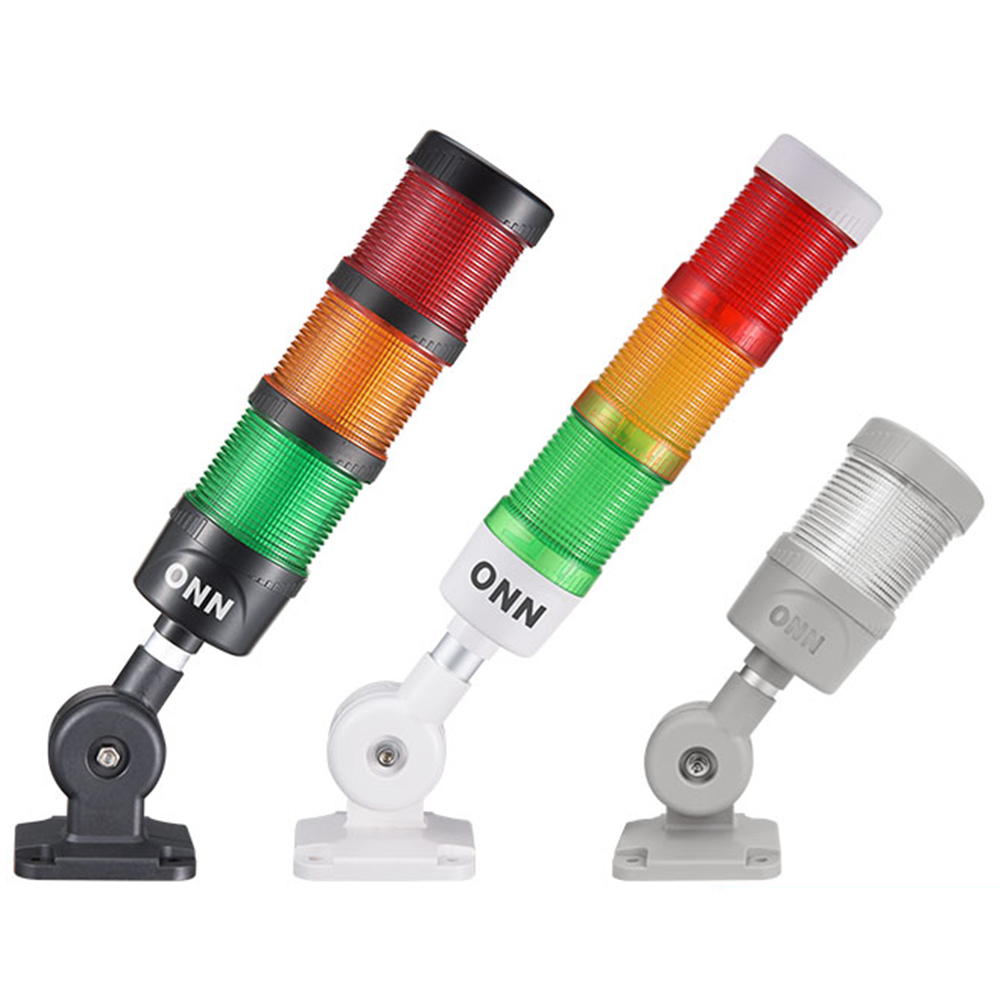 DC12V 36V LED Signal Tower Light RYG Foldable With >90dB Buzzer Steady Flash