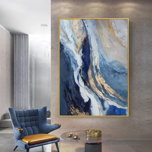 Handpainted Abstract Canvas Landscape Oil Painting Modern Style Wall Hanging Decor Art