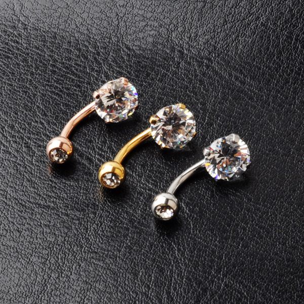 G23/ASTM F136 Titanium Body Piercing Interally Treaded Belly Button Rings Jewelry Sm0021