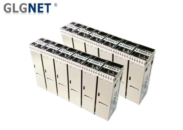 100G Ethernet Sfp Cage Connector 2x6 Stacked Quad Small Form - Factor Pluggable
