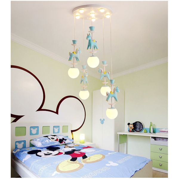 Children bedroom chandeliers modern ins merry-go-round boy girl room chandelier(WH-MA-136)