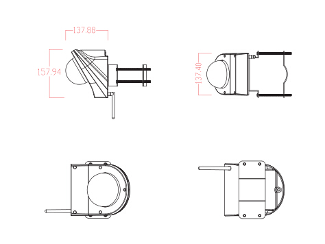4200lm IP65 LED Solar Street Light With Camera LiFePO4 Battery Inbuilt