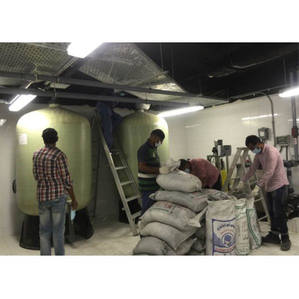 50M3/H Water Treatment System / Pure Water Filter 50T/H With Blue Fiberglass For Drinking