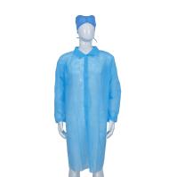 Trajes descartáveis de laboratório com fecho de velcro não estimulante