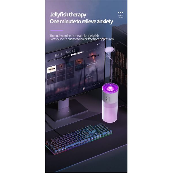 Super Quiet Jellyfish Cool USB Portable Air Humidifier For Desktop Office And Travel Use
