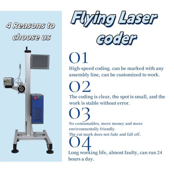 Laser Printer With 10-Inch Touchscreen For Marking Plastic Pipes And Cables Laser Coding Machine CO2 Laser Printer