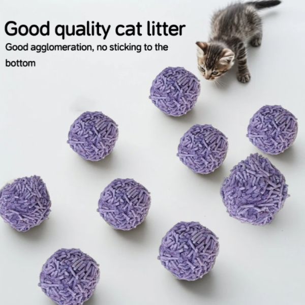Litter de chat de lavande certifié ISO9001 avec un contrôle puissant de l'odeur et une absorption élevée