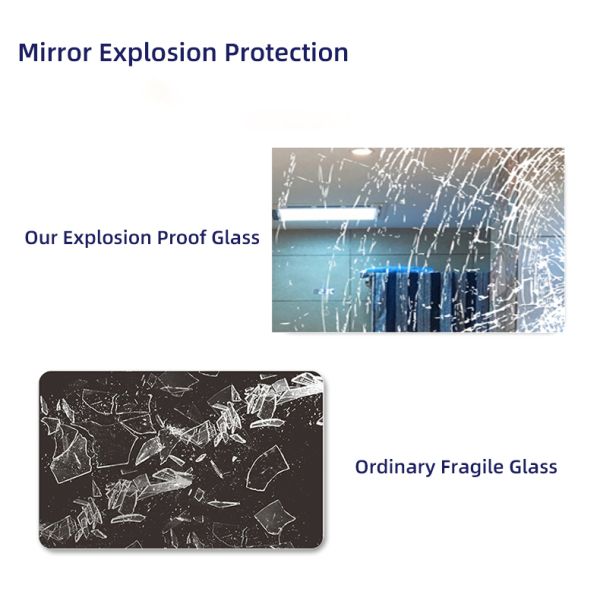 5 мм экологическое серебряное зеркало круглая форма ванная комната Стенная установка светодиодное освещенное зеркало