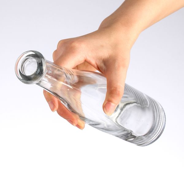 Long Neck Glass Wine Bottles for Whisky 375ml 500ml Clear Empty Beverage Bottles