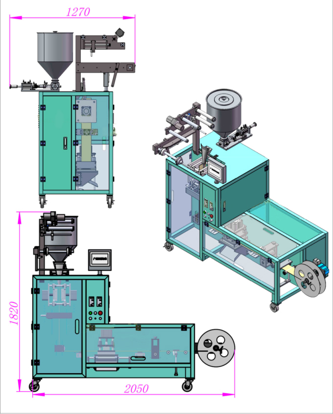 PLC пакуя машины 800KG 200mm незаконного форменного мешка шампуня вертикальный