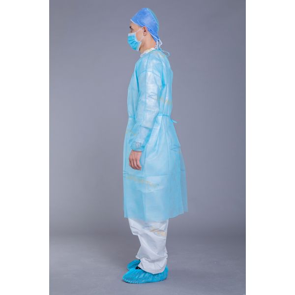 Medical Unisex PP Nonwoven Disposable Isolation Gown