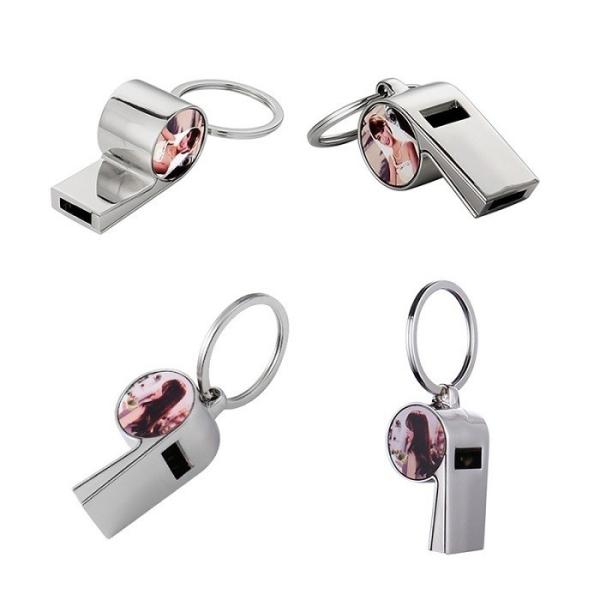 Cadeau créatif bricolage sifflet de sublimation avec porte-clés pour l'impression de photos de sublimation