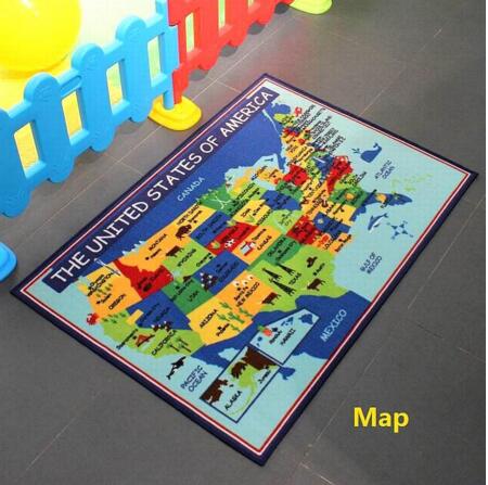 Factory Wholesale Baby Nylon Play Mat With World Map Printed For Baby Education Care , Size 100*100 CM