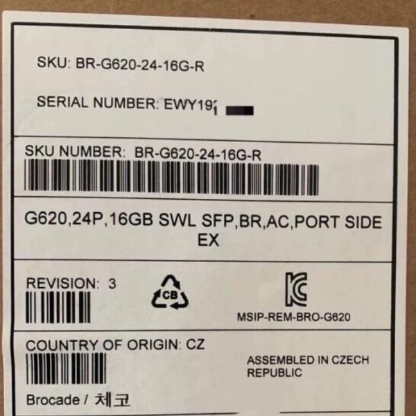 BR-G620-24-16G-R Brocade G620 Switch with 24 x 16Gb Fibre Channel SFP+ ports V1 V2 FOS9.1  FOS9.2