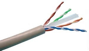 350 MHz UTP CAT6 Network Cable 4 Pairs 23 AWG Solid Copper with PVC Jacket