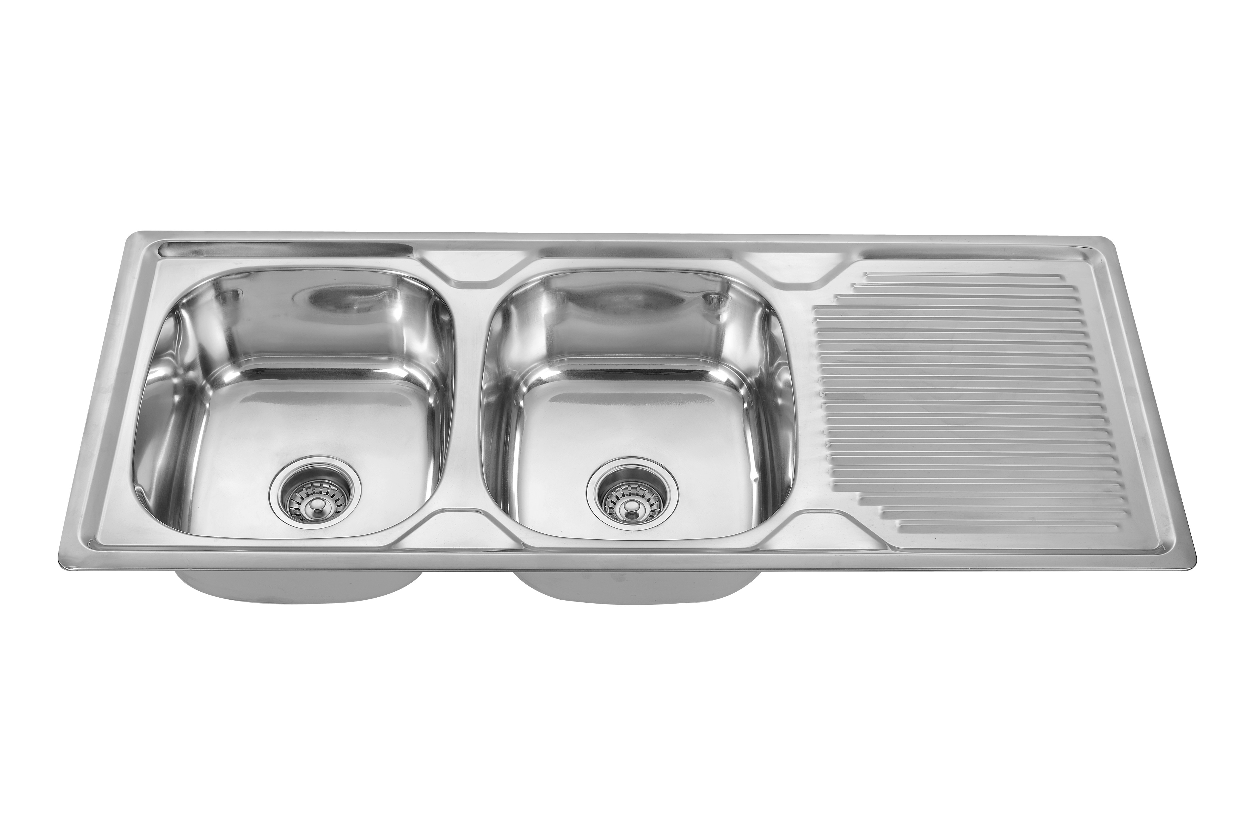 кухонная раковина шара SUS201 2 1200x500mm с 1 Drainboard