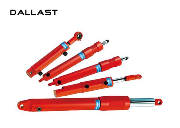 Dump Truck Hydraulic Cylinder 45# Steel Material , Double Rod Hydraulic Cylinder