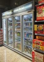 Réfrigérateurs à vitrage vertical à porte double pour le petit marché
