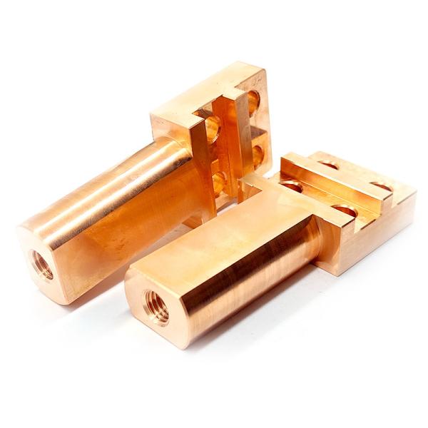 CNC Copper Contact Block Precision Machined Electrical Connector for Power Equipment