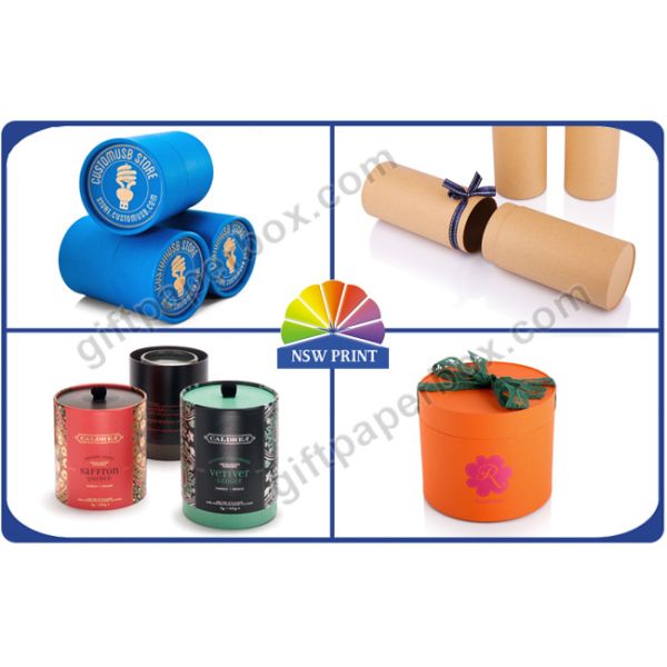 Пробка коробки подарка картона малого симпатичного цилиндра круглая бумажная упаковывая с тесемкой и крышками